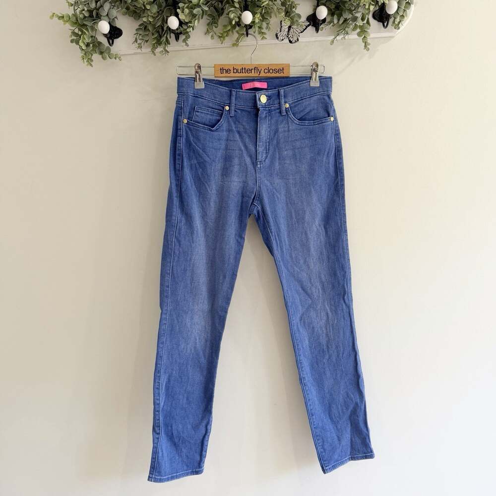 Lilly Pulitzer Blue Straight Leg Jeans Size 6 D901 preppy
